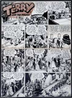 Milton Caniff - Terry and the Pirates Sunday Comic Strip Original Art, dated 7-16-39 (Chicago Tribune- NY News - | Heritage