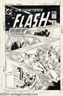 Ross Andru and Dick Giordano - The Flash #284 Cover Original Art (DC, 1980). The Flash is put through his paces - | Heritage