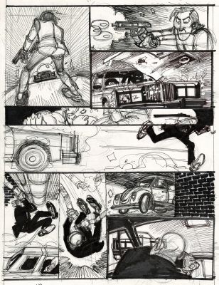 Gazzotti - Lot 393 - Soda, planche originale préparatoire au feutre fin.