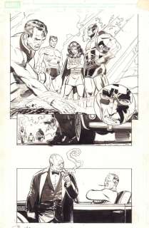 Lee Weeks - Giant-Size Invaders #2 P.16 - Captain America, Namor the Sub-Mariner, Miss America, & Prime Minister Winston Churchill - 2005 Signed