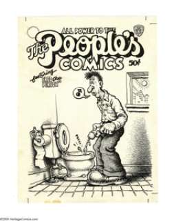 Robert Crumb - People’s Comics Unused Cover Original Art (circa 1970). Holy cow! Here’s something to get all - | Heritage