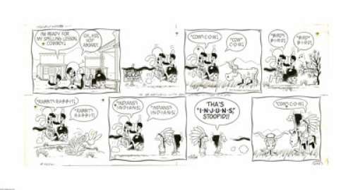 Tom Ryan - Tumbleweeds Sunday Comic Strip Original Art, dated 7-12-70 (Register and Tribune Syndicate, 1970). -