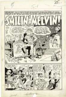Wally Wood - Mad #7 Complete 7-page Story "Smilin’ Melvin" Original Art (EC, 1953). Zack Mosely’s - | Heritage