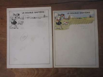 PINCHON Joseph Porphyre Illustration Le double baptême publiée dans… | misc / divers