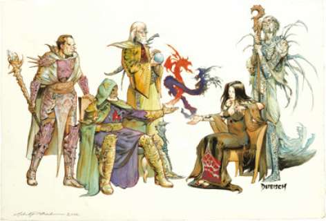 Michael Dubisch - "Clerics of Magic" Illustration Original Art (Wizards of the Coast, 2002). The wise -