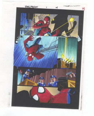 Spider-Man/Gen13 #1 Pg 14 Original Color Guide Production Comic Art | Neat Stuff Vault
