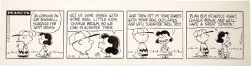 Charles Schulz - Peanuts Daily Comic Strip Original Art, dated 2-23-68 (United Feature Syndicate, 1968). - | Heritage