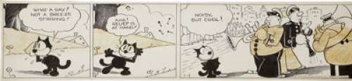 Otto Messmer Felix the Cat Daily Comic Strip Original Art (King Features Syndicate, 1938). This "noisy, - | Heritage