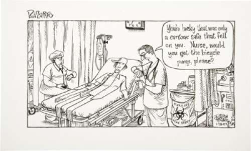 Dan Piraro Bizarro Daily Comic Strip Original Art, dated 1-28-07 (King Features Syndicate, 2007). The wacky -