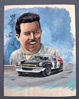 Woods, Scott - 1 Original colour drawing - Team Michel Vaillant - Freddy Semoulin - 1976 | Catawiki