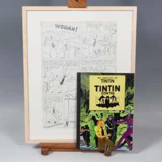 Hergi, Bournazel, dit Tintin contre Bat-Man Planche originale… | misc / divers