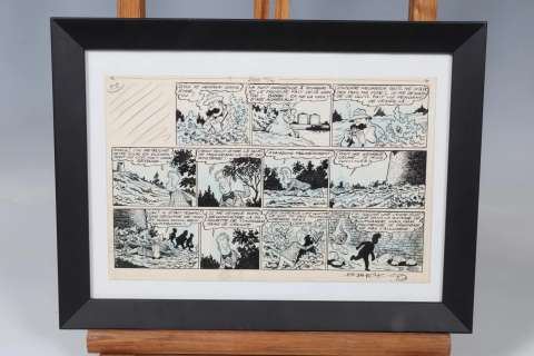 Lot 41 - Erik (1912-1974) Pat Rac Reporter : Vols d’essence Planche…