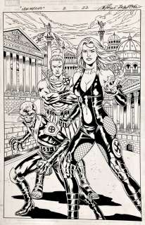 Bob McLeod Al Rio - New Mutants Forever #2 Splash (Magma, Cypher - Red Skull, Tiberius!) 2010