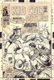Herb Trimpe, Werner Roth - Kid Colt Outlaw #138 Cover - La - ‘The End of an Outlaw!‘ - 1968