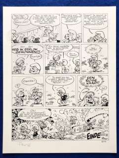 Peyo - 1 Offset Print - Les Schtroumpfs - De Olympische Smurfen - 1979 | Catawiki