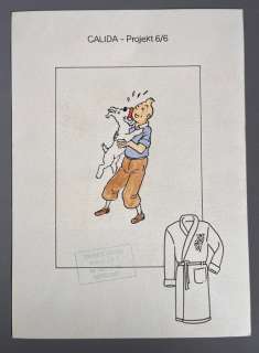 Studios Hergé - 1 Original colour drawing - Tintin - Projet Calida - 1988 | Catawiki
