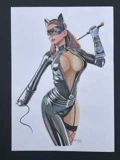 John Heijink - 1 Original colour drawing - Catwoman - Erotische Illustration - 2017 | Catawiki