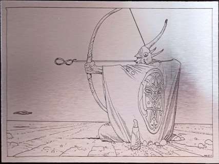 Moebius - 1 Plaque en métal - 40 jours dans le désert B | Catawiki