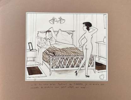 Bellus, Jean - 1 Original page - Paris-Presse - Festival de Cannes - (années 1960)