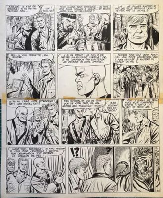 Lot 15 - Gerald FORTON Planche originale NetB + couleur dos Tiger joe 1959… | misc / divers