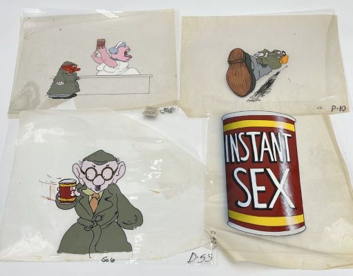 Lot 62 - A group of four animation cels from the short film Instant Sex (1980)… | misc / divers