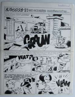 De Bie, Erwin - 1 Original page - De grommelsnoezen - Avonturen on the road - 1983 | Catawiki