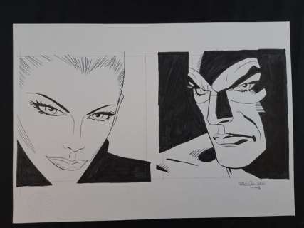 Zaniboni, Sergio - 1 Original drawing - Diabolik - Diaboliko Collection: Eva & Diabolik | Catawiki