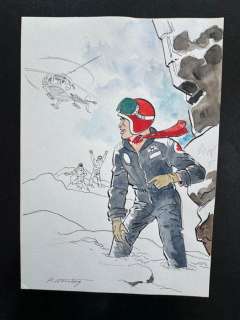 Weinberg, Albert - 1 Original colour drawing - Dan Cooper | Catawiki