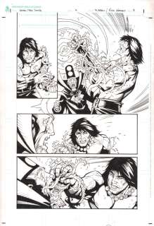 Randy Green, Rick Ketcham | Conan Red Sonja #4 P.9 - Wizard Uses Magic on Conan - 2015 Signed | Anthony’s Comic Book Art