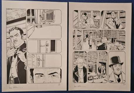 Raimondo, Luca - 6 Original page - Carnacki - "La chambre grise" - 2024 | Catawiki