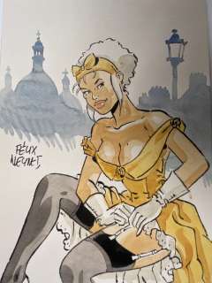 Meynet, Félix - 1 Original colour drawing - Mirabelle coquine à Paris | Catawiki