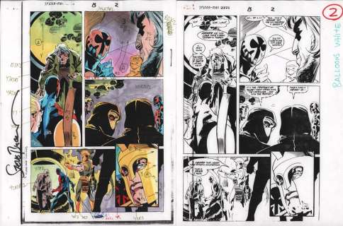 Steve Buccellato - Spider-Man 2099 13 P.2 - with B&W Stat - Signed - 1993