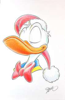 Garrido, Sergio | Original drawing  - Donald Duck (2016)  - Disney Art X-Mas | Catawiki