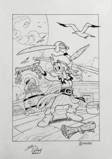 Cabella Sergio - 1 Original drawing - Topolino - La piratessa Paperina - 2024 | Catawiki