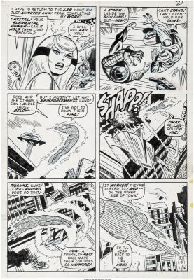 John Romita, John Verpoorten (Encrage) | Fantastic four - Reed Johnny & Crystal | 2DGalleries