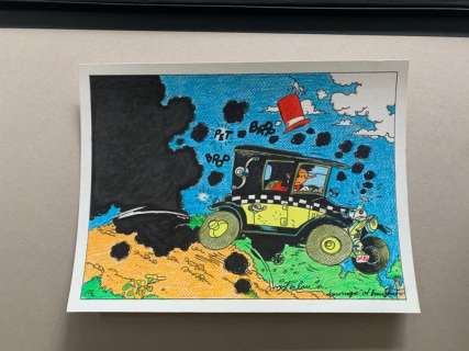 Wasterlain, Marc - 1 Original drawing - Docteur Poche - Hommage à Franquin | Catawiki