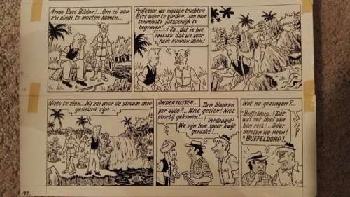Pom | Original page  - Piet Pienter en Bert Bibber  - De diamantmijnen van Koningin Salami | Catawiki