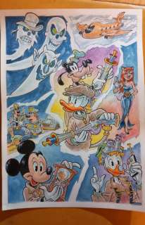 Alessandro Gottardo - 1 Watercolour - Mickey Mouse - "Ghostbusters Disney Style" - 2024 | Catawiki