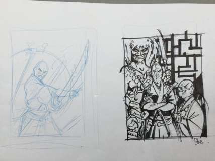 Hub | Original drawing in black ink  - project for Ex-Libris  - cover  - Okko | Catawiki