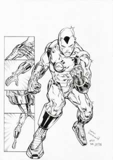 Domenech, Sergi - Recréation de couverture Marvel - The Invincible Iron Man #126 - Tribute to Bob Layton - Original Hand-Signed Artwork | Catawiki