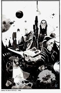 Matteo Scalera - Sharkey the Bounty Hunter #1 Wash Tone Cover (Sharkey in All Out Battle with Aliens!) 2019