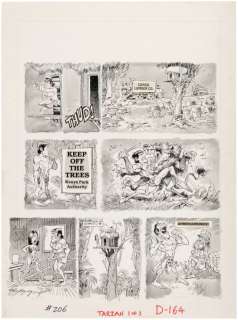 JACK DAVIS "A MAD LOOK AT TARZANâ€¦TODAY" ORIGINAL "MAD" MAGAZINE ART FOR COMPLETE THREE-PAGE STORY. | Hake’s