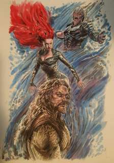 Javier Coscarelli - Ilustraciones - aquaman illustration - watercolors - usd 90