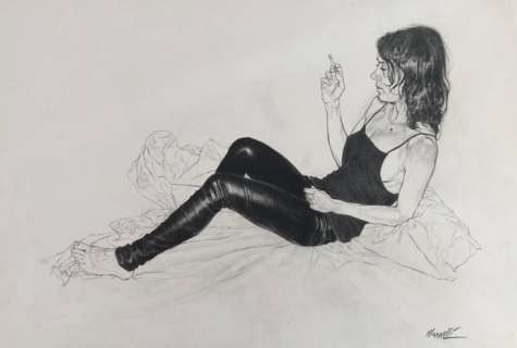 Riccardo Mannelli - 1 Original drawing - Effe - Oscena | Catawiki