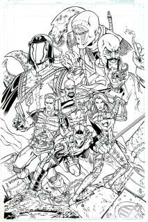 Tim Seeley - Valor Vs. Venom #1 Published Cover (4 Famous Gi Joe Heroes & 3 Villains!) 2003