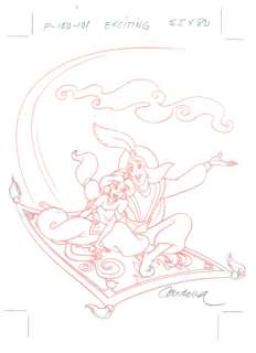 Cardona, Josep Maria | Original production drawing  - Aladdin (1992 Disney film) | Catawiki