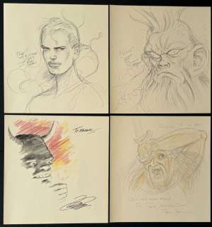 Zoran Janjetov (2x), David Lloyd, Franz Zumstein - 4 Original drawing - Group of four - Original Illustrationen