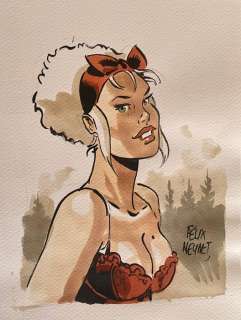 Meynet, Félix - 1 Original colour drawing - Mirabelle coquine à Paris | Catawiki