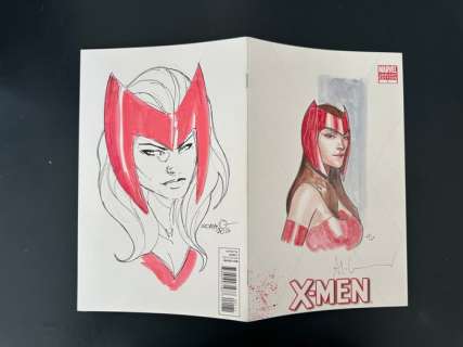 X-Men 1 - + double dédicace "Scarlet Witch" - 1 Blank Cover - EO - 2006 | Catawiki