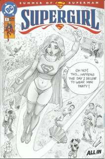 Cera - 1 Original drawing - Supergirl - #1 - original on blank cover "Forgetfulness !" | Catawiki